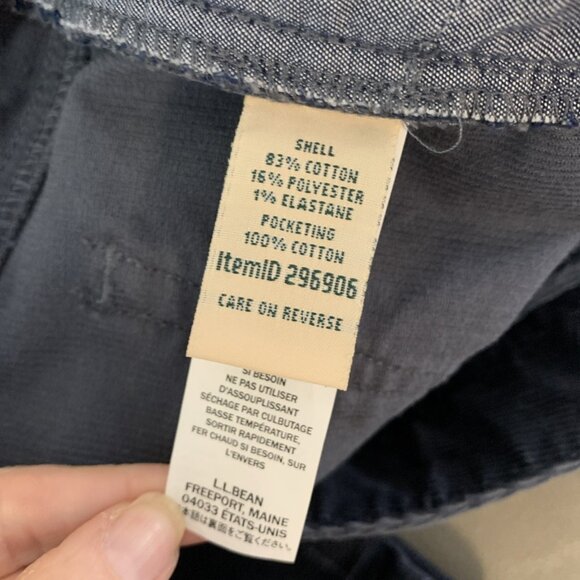 LL Bean Womens 12 Reg Corduroy Pants Favorite Fit Gray 209096 Straight Leg - Picture 9 of 15